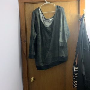 Torrid one shoulder army sweater